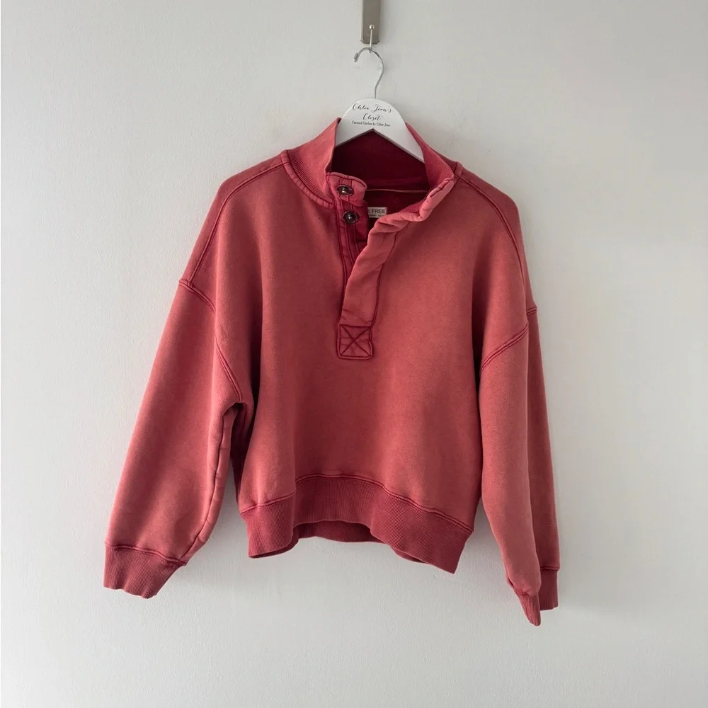 FREE PEOPLE Timeless Pullover in Salsa XS